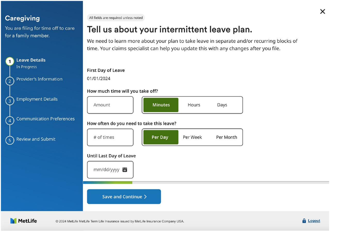 MetLife Claim Intake Flow project