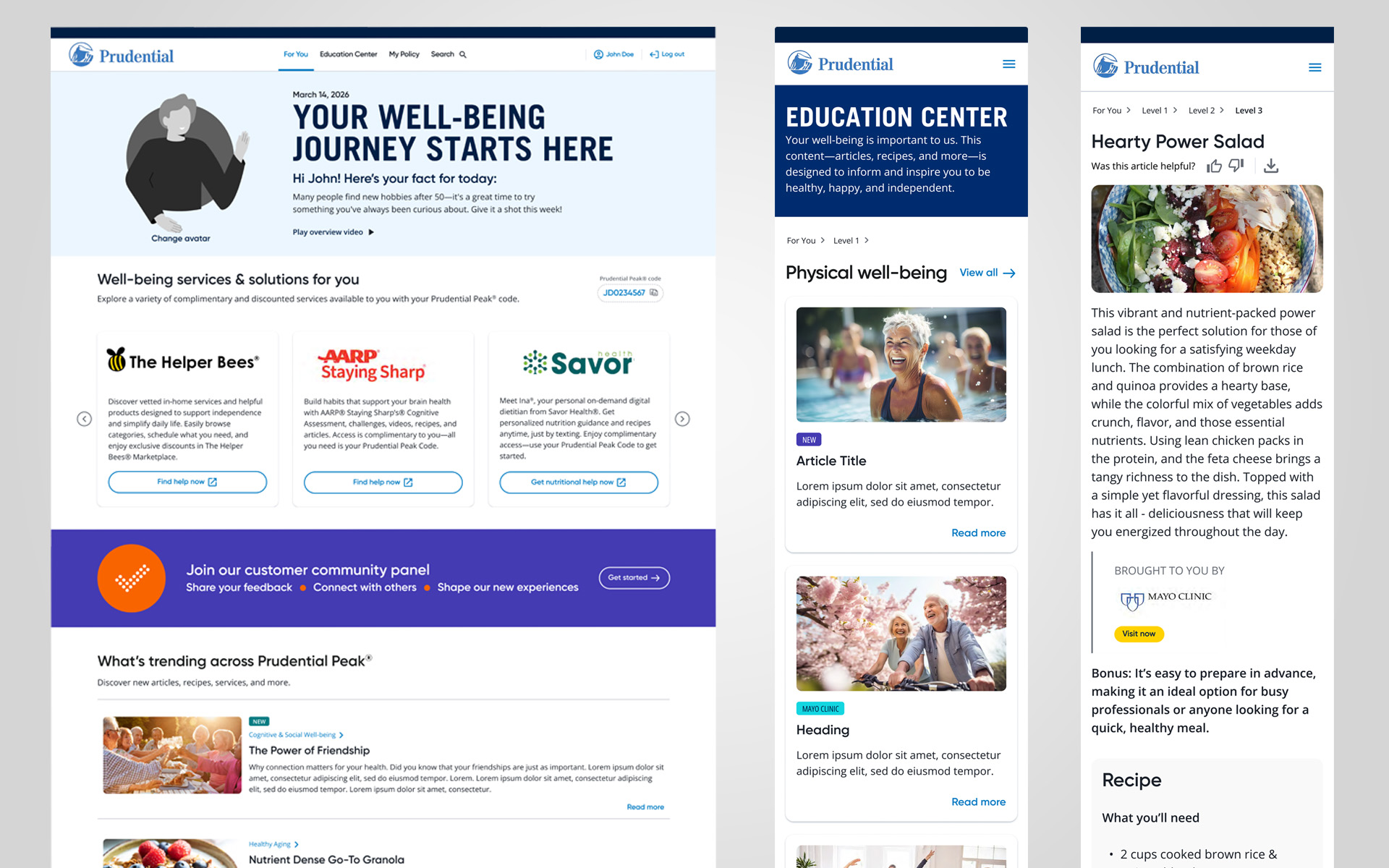 Prudential Long Term Care & Wellness Portal project